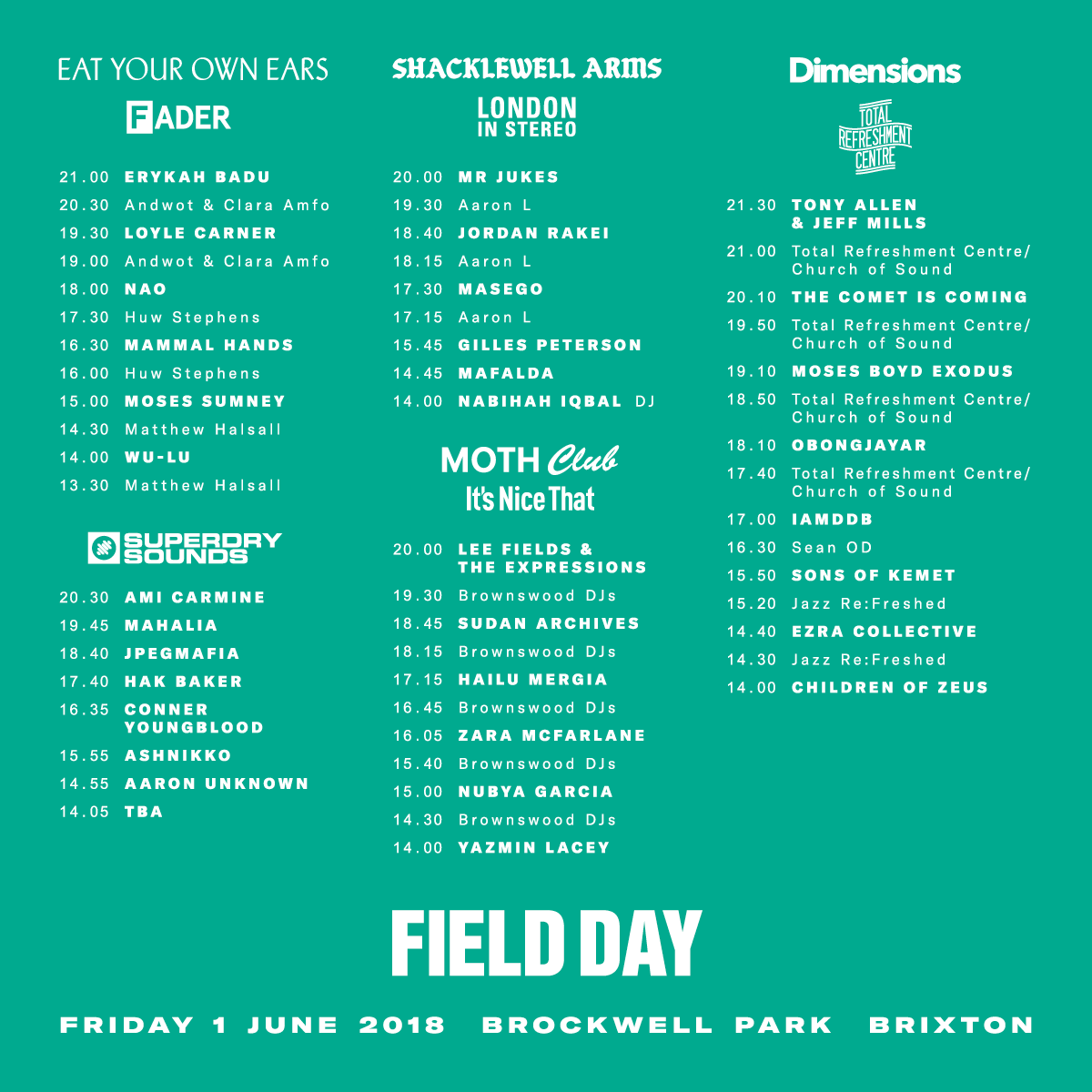 The 5 worst clashes at Field Day 2018 and how to choose who to see