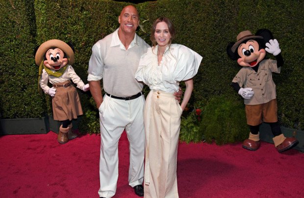 Dwayne 'The Rock' Johnson and Emily Blunt