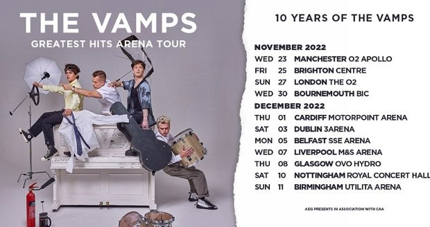 the vamps tour uk 2022