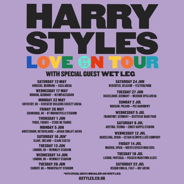 harry styles tour london june