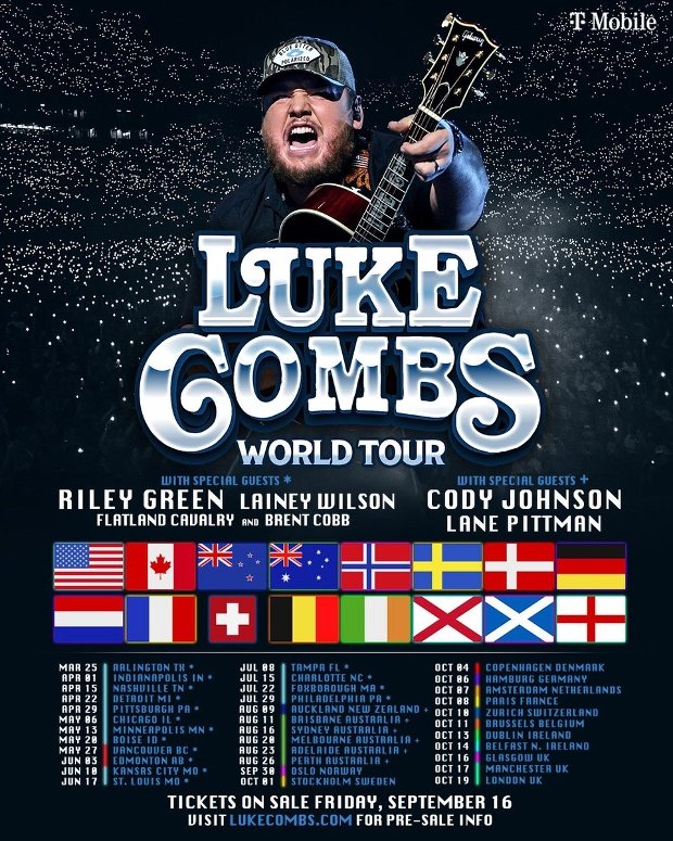 Want tickets for Luke Combs' 2023 UK tour dates? Here's everything you need to know