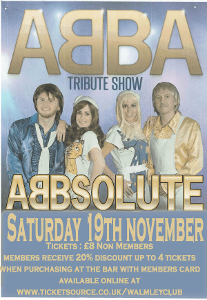 Abbsolute'Abba Tribute at Walmley Social Club & Institute, Sutton Coldfield