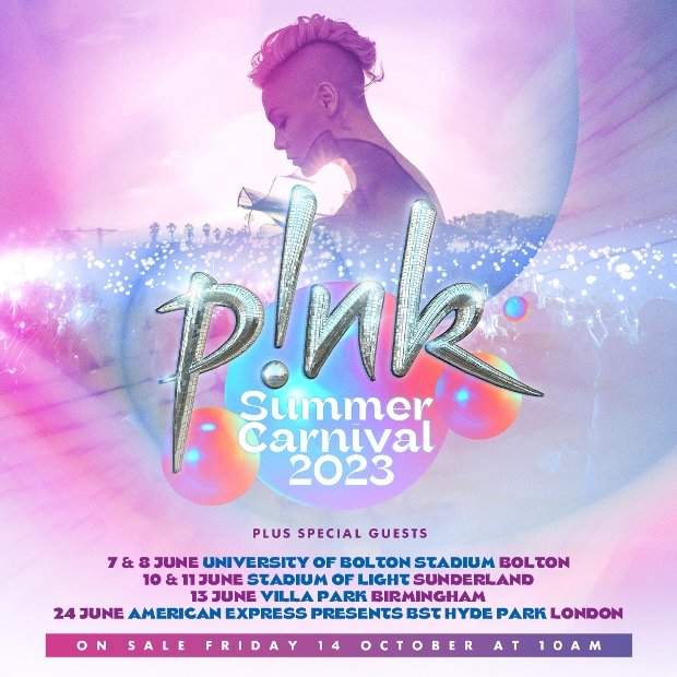 pink uk tour playlist