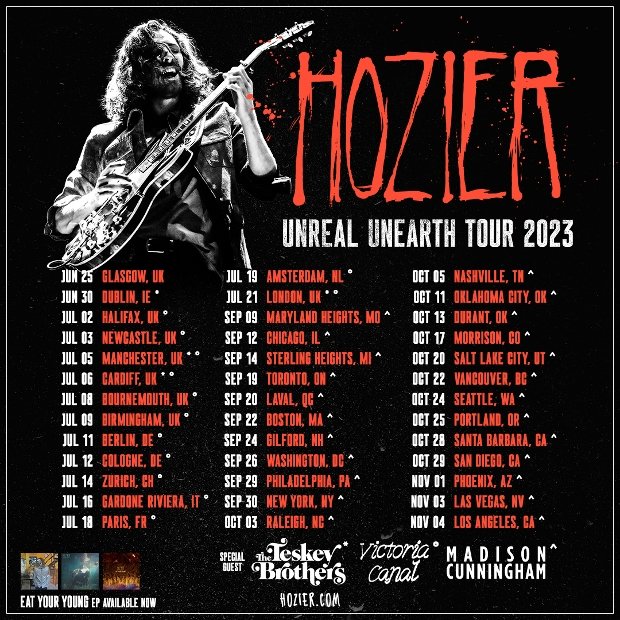 Want tickets to Hozier's 2023 UK tour dates? Here's everything you need