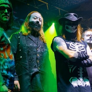 Amon Amarth band performing live in 2025