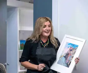 Paint & Sip — event artwork at Marpole Retreats