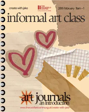 Create with Jake Art Journals — event artwork at The Rockfield Centre