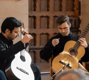 Classical Guitar Duo: Sasha Savaloni & Tim Beattie — event artwork at Stromness Town Hall