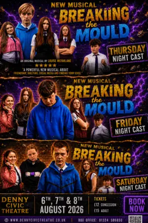 Breaking The Mould — event artwork at Denny Civic Theatre