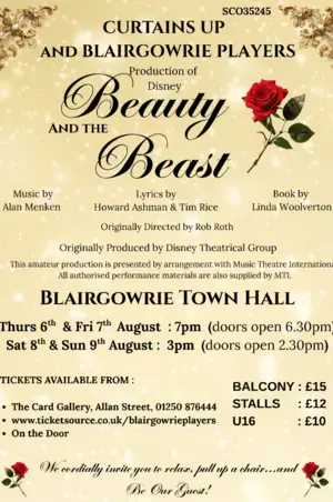 Disneys Beauty & the Beast — event artwork at Blairgowrie Town Hall