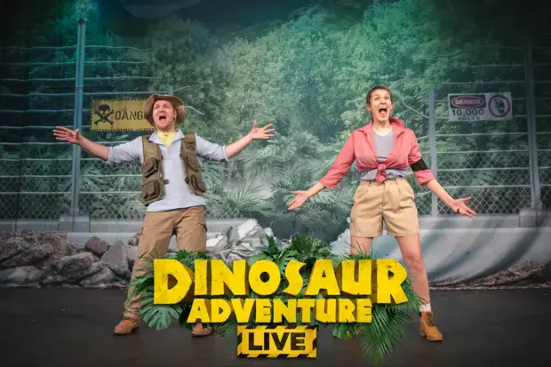 Dinosaur Adventure Live – Danger On T-Rex Mountain — event artwork at Whitehall Theatre