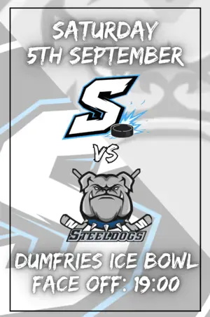 Solway IHC Vs Steeldogs — event artwork at Dumfries Ice Bowl